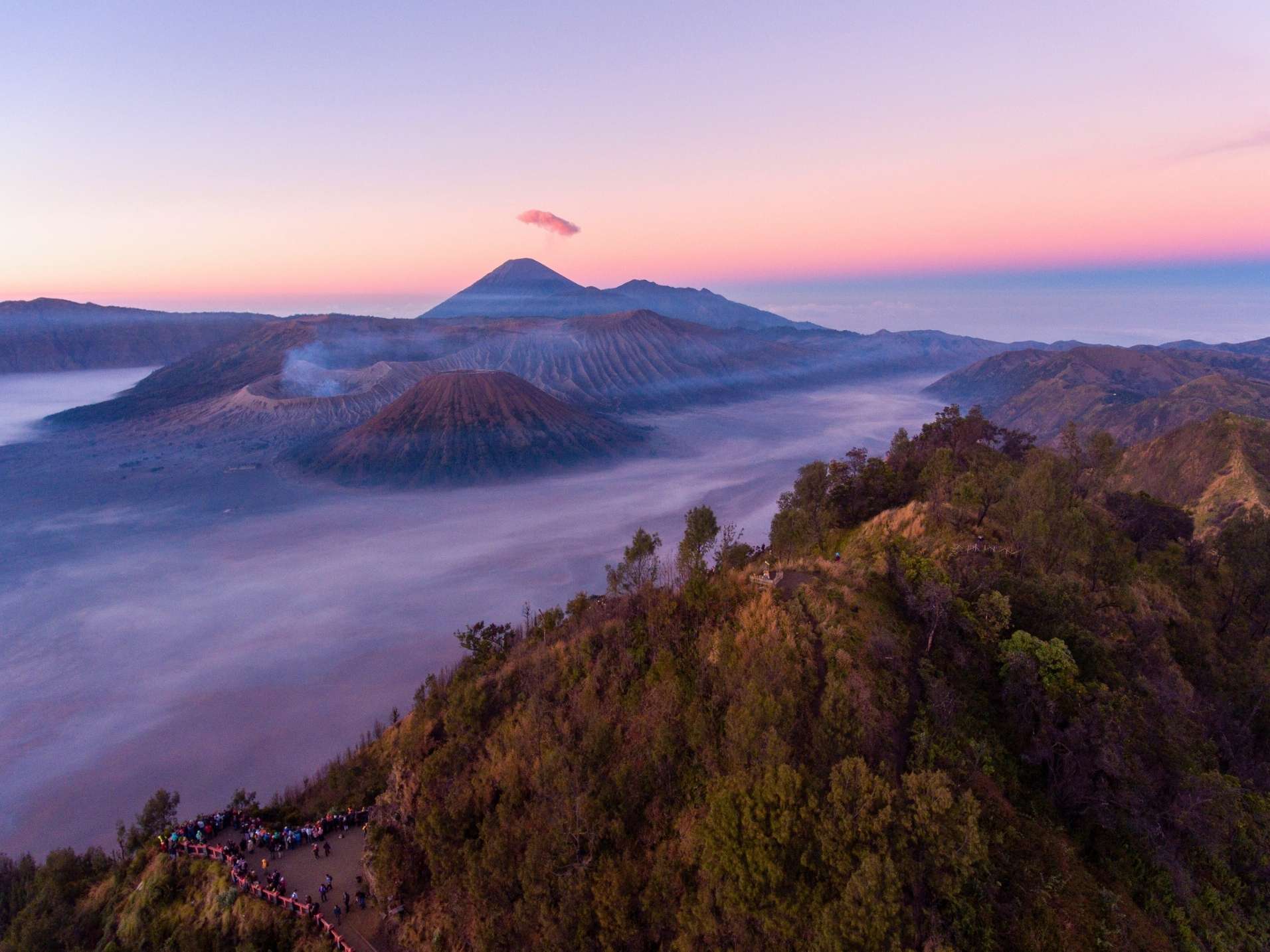 Mount Bromo sunrise view from Penanjakan viewpoint in East Java