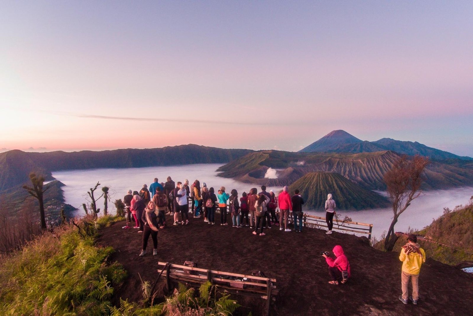 Sunrise viewpoint during Bromo sunrise tour from Malang