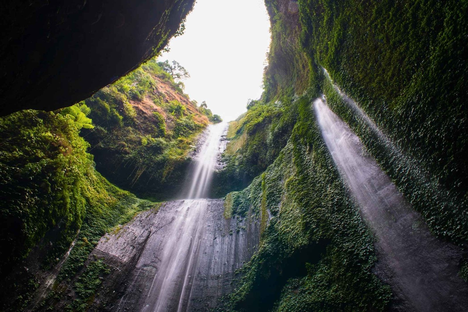 madakaripura waterfall canyon east java indonesia