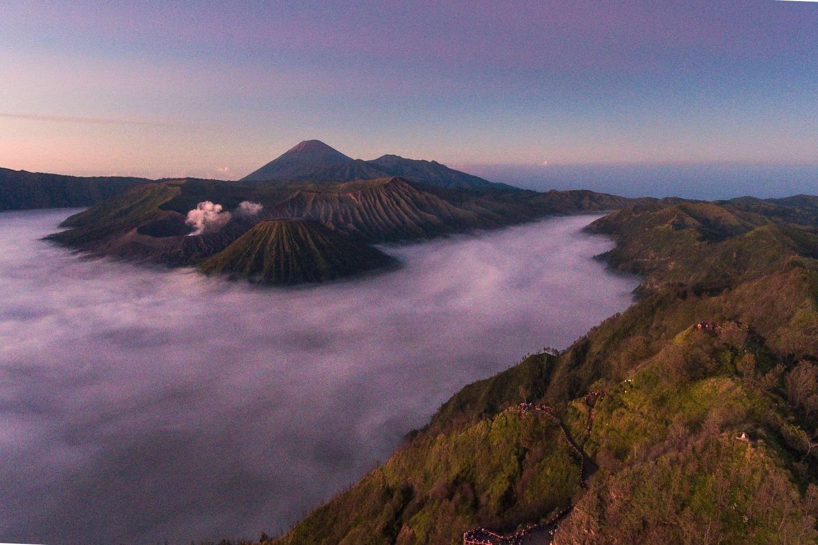 Sunrise landscape during Mount Bromo tour from Malang