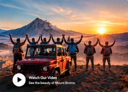 Travelers enjoying a Mount Bromo sunrise
